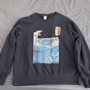 Navy Blue Graphic Men’s Sweater